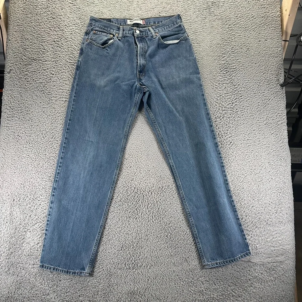 Vintage Levi's 550 Jeans Mens 34x34 Blue Cotton Denim Straight Relaxed Workwear